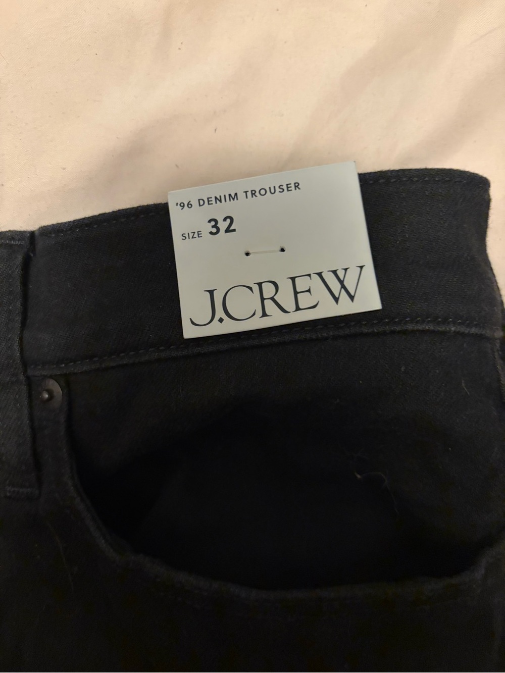 J.Crew Women’s Black Denim Trouser - Size 32